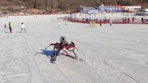 В Китае создали робота-лыжника (видео)