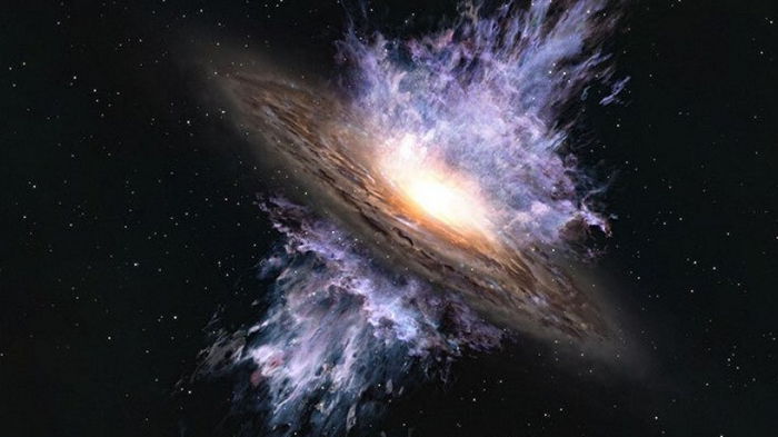 13 млрд лет назад. Ученые обнаружили гигантский космический шторм, вызванный черной дырой