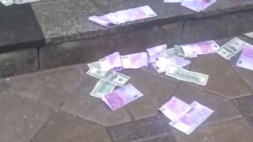 Москвич во время обыска выбросил в окно валюту