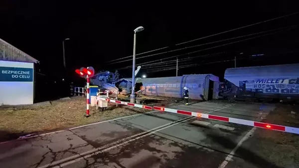 В Польше столкнулись два товарных поезда