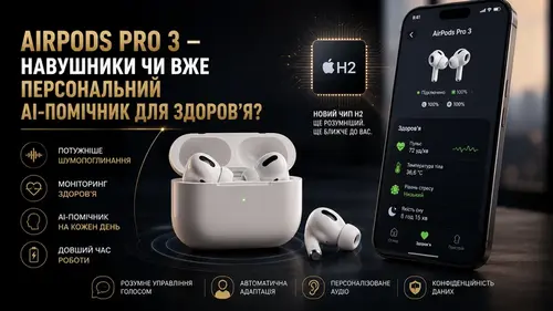 AirPods Pro 3 — навушники чи вже персональний AI-помічник для здоров’я?