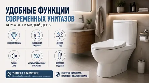 Удобные функции современных унитазов