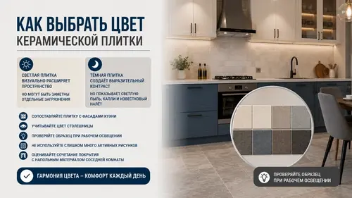 как выбрать цвет керамической плитки