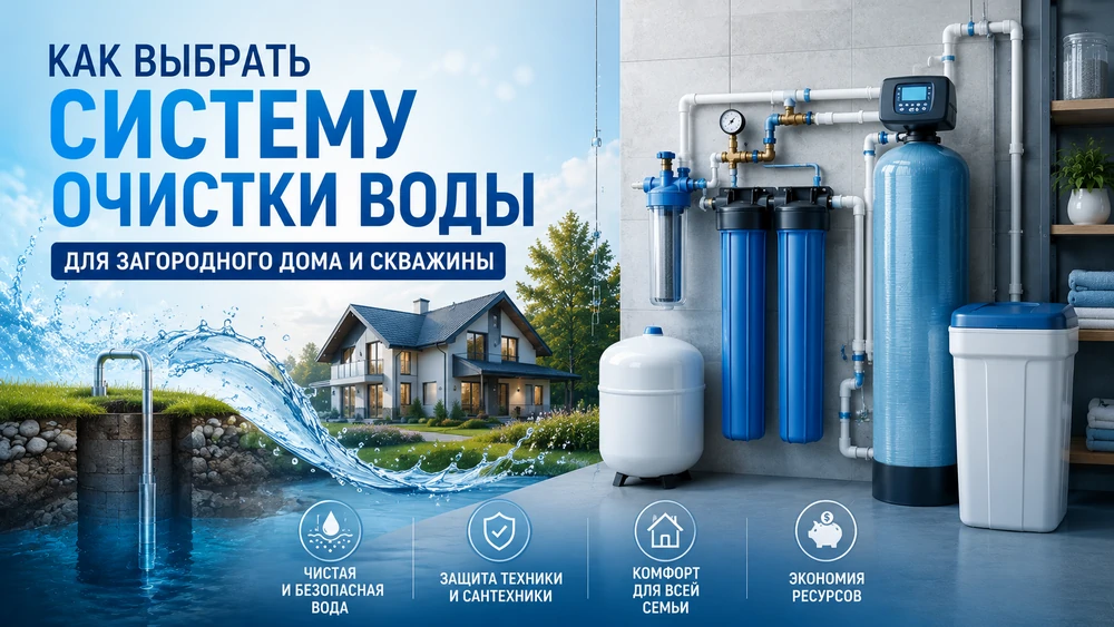 Как выбрать систему очистки воды для загородного дома и скважины