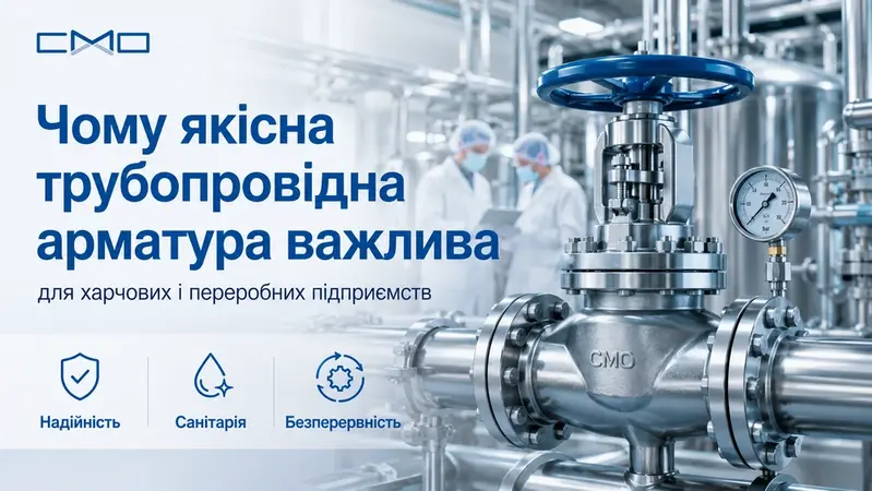Чому якісна трубопровідна арматура важлива для харчових і переробних підприємств