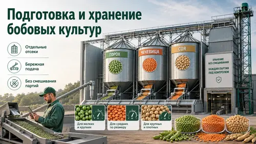 подготовка и хранение бобовых культур