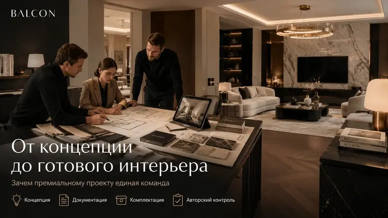 От концепции до готового интерьера: зачем премиальному проекту единая команда